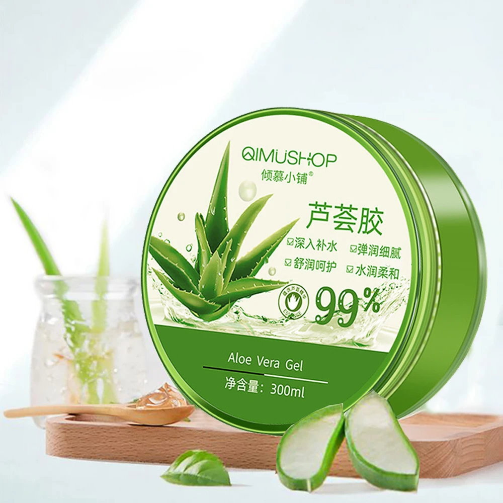 99% Aloe Vera Gel Face Mask Hydration Brighten After Sunburn Repair Acne Marks After Shave Moisturizing Mask Day Cream 300g