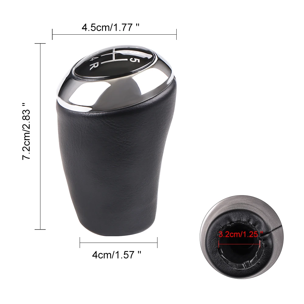 5/6-speed Gear Shift Knob For Mazda 3 BK BL CW 6 5 3Series CX-7 Mx-5 Leather Gear Lever Arm Head Ball Car Parts Shift Knob Black