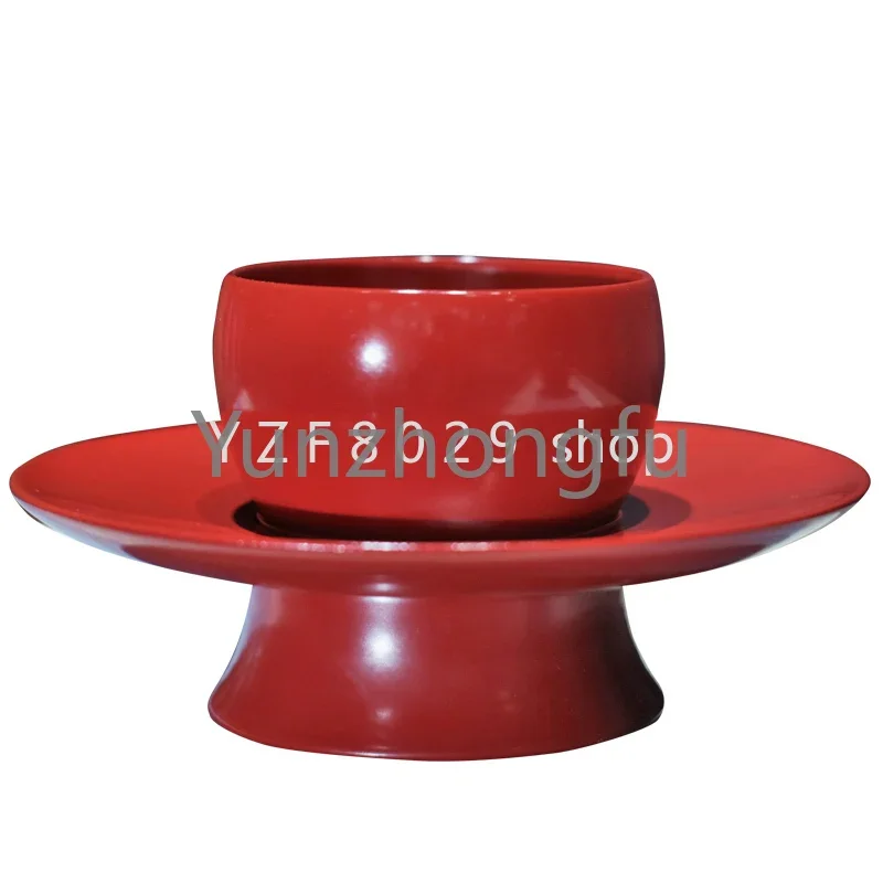 Tea ordering large lacquer cup holder with wooden body ware cup holder with red \black \ceiling platform