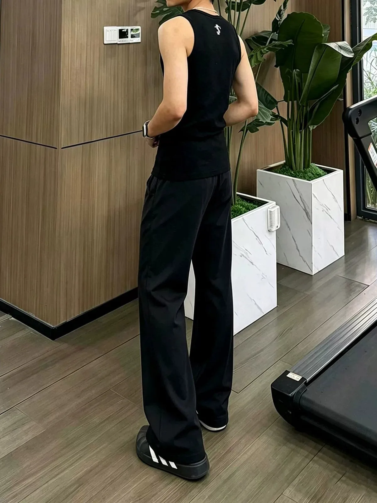 Quick Dry Ice Silk Straight Leg Waterproof Men's Sport Pants Summer Thin Cut Cool Feeling Casual Trousers for Youth