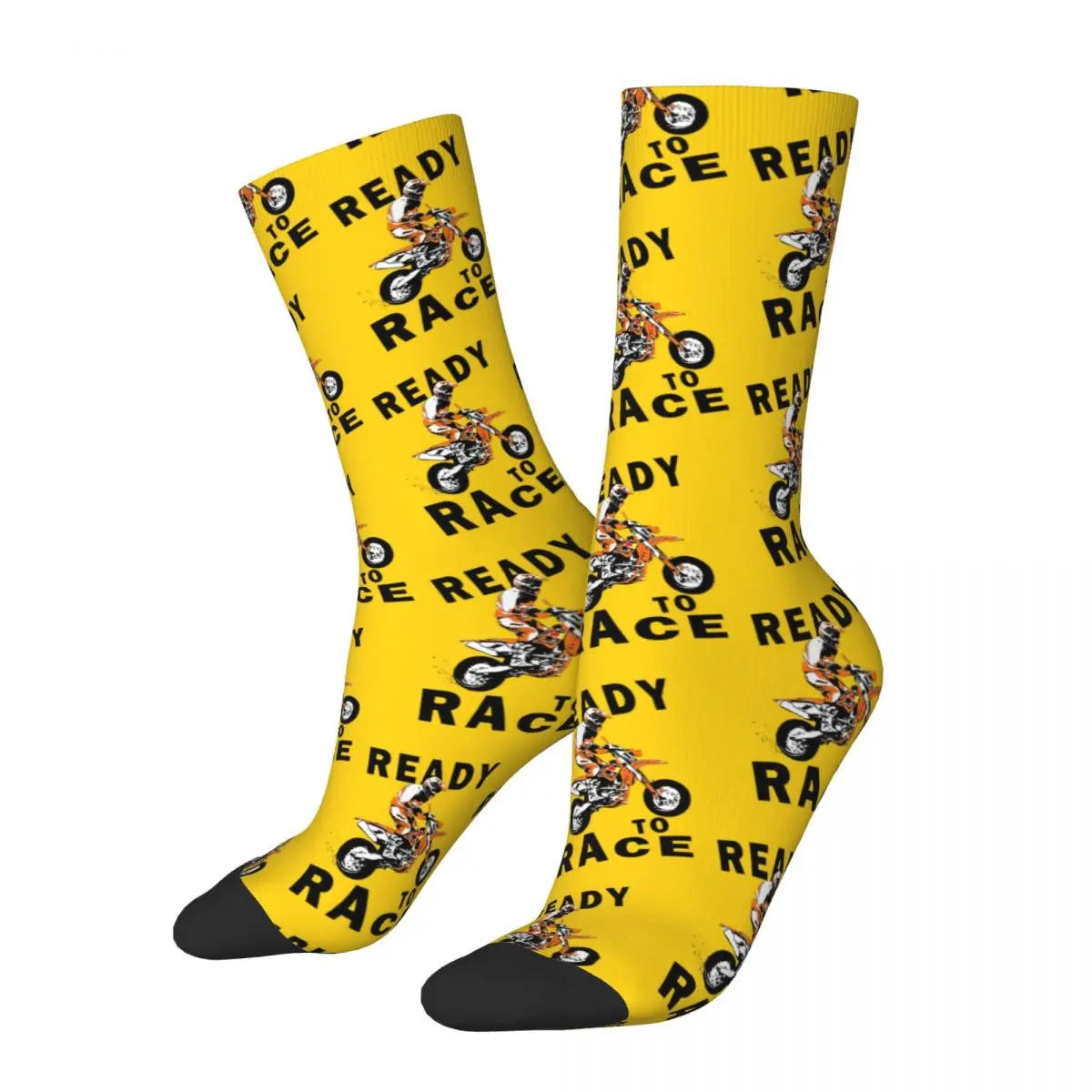 Ready To Race Championship Men Women Happy Socks Windproof Novelty Spring Summer Autumn Winter Stockings Gift