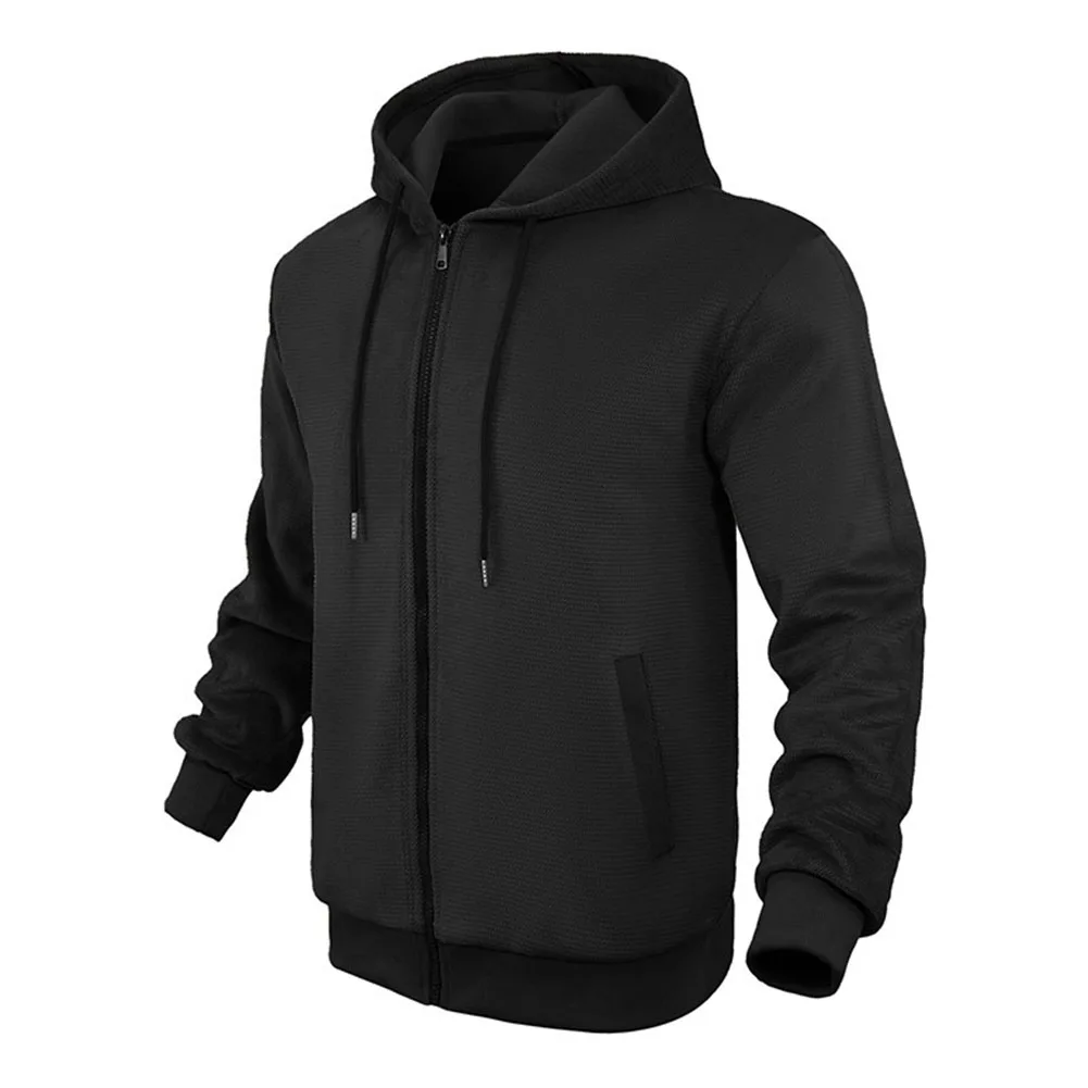 للرجال للتنقل سترة بقلنسوة نزهات غير رسمية نمط التنقل سترة خفيفة الوزن متعددة الاستخدامات من نسيج البوليستر #3