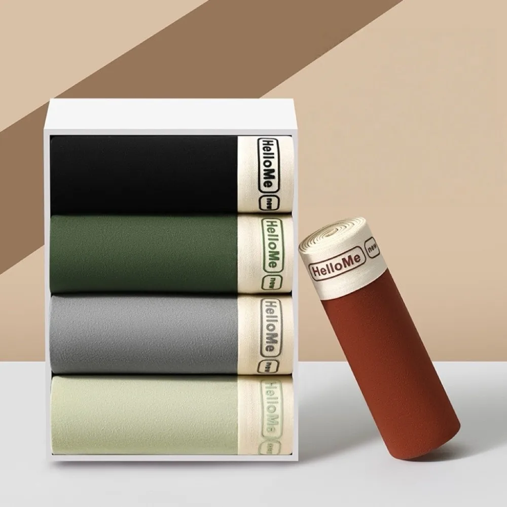 

Antibacterial Plus Size Men's Boxer Briefs Flat Leg Seamless L-XXXXL Man Underwear Breathable Lingerie Cotton Panties Gifts