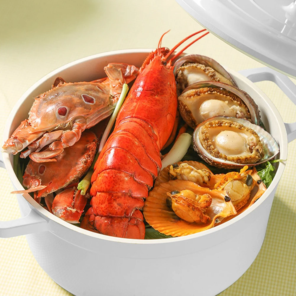 

Эмалированная литая алюминиевая голландская духовка с крышкой Мини-литая алюминиевая кастрюля Кастрюля Голландская духовка Литая алюминиевая кастрюля Домашняя кухонная утварь