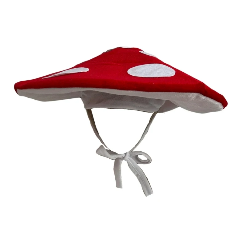 Cartoon Mushroom Headgear Hat Comfortable Adjustable Rope Headwear Roleplay Hat