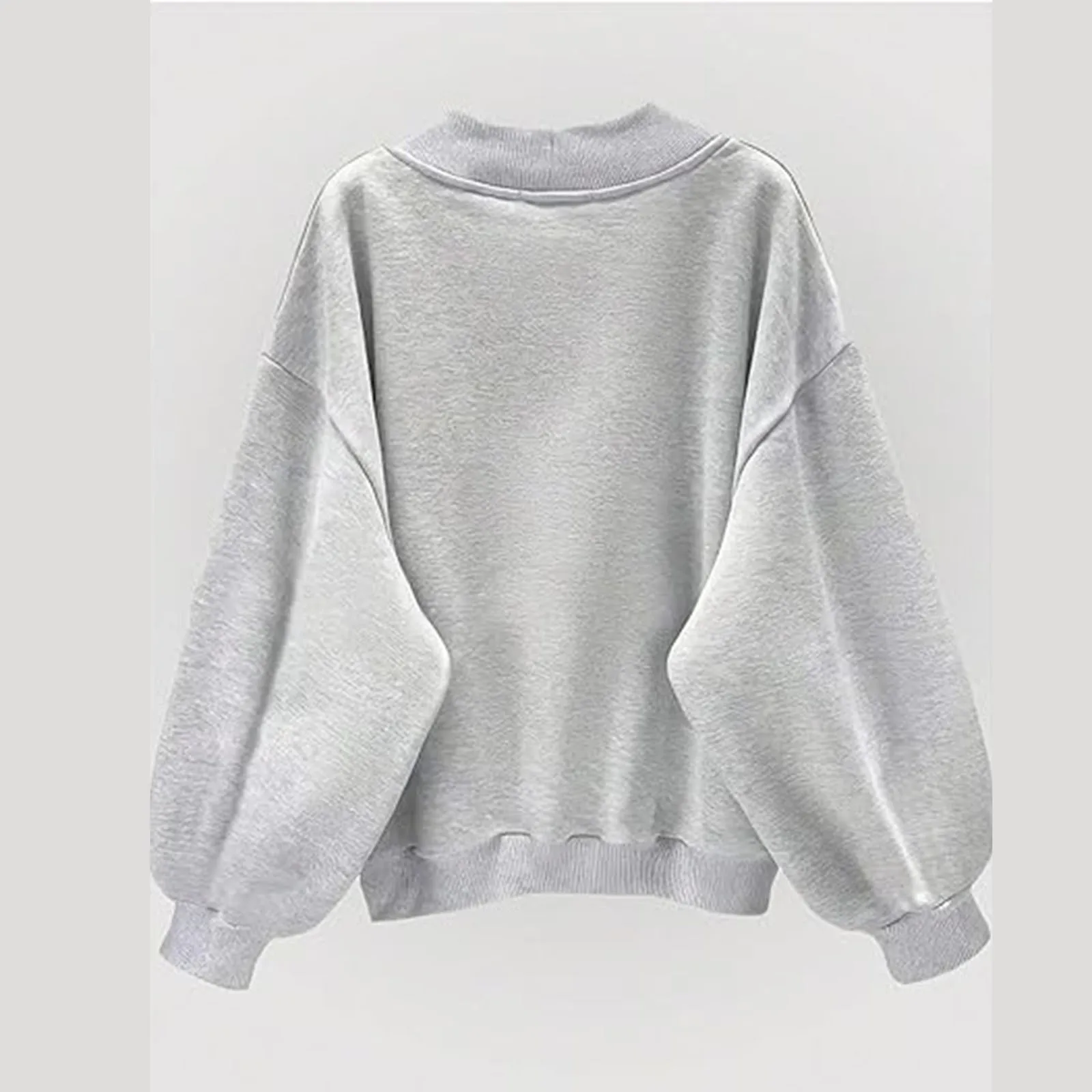 Y2k Oversized Hoodie V-Neck Long Sleeve Loose Hoodies For Women Streetwear Black Gray Korean Style Autumn Sweatshirt