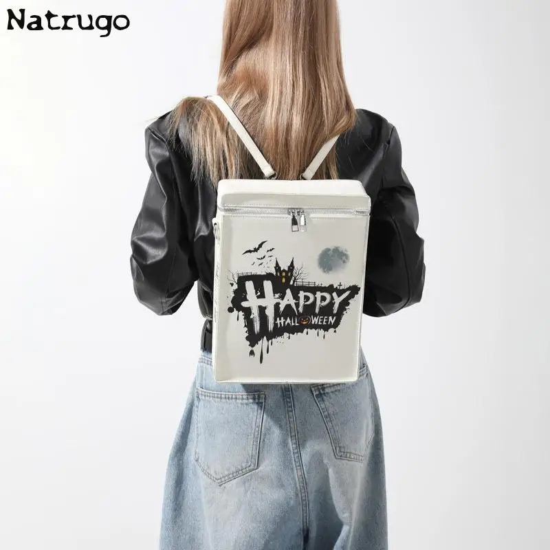 Women Backpack Girl Funny Bag Cute School Backpack Bag Women Handbags Bag Black Gothic Punk Style Hot Sale