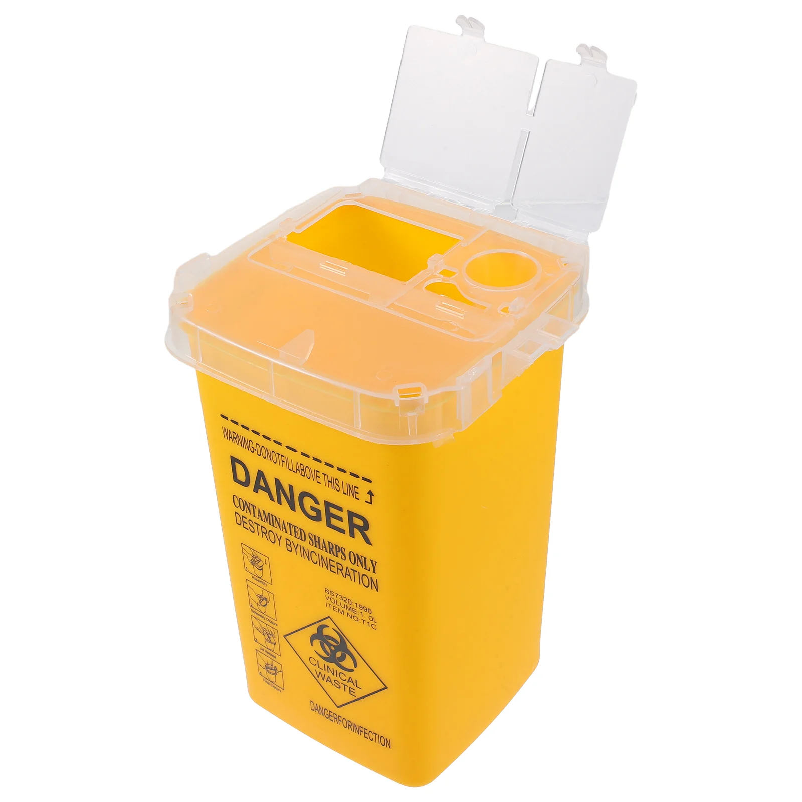 Trashcan Sharps Disposal Container Garbage Box 1550X900X900CM Needles Yellow