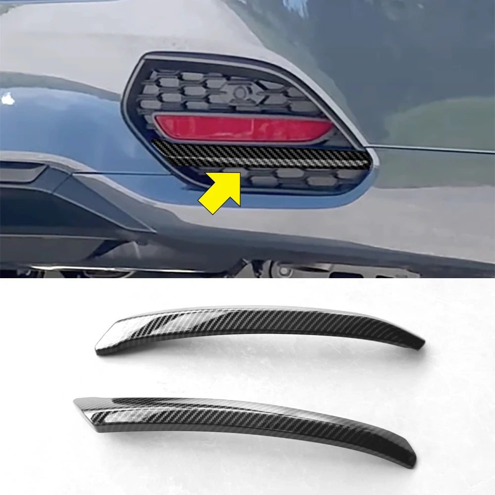 

Carbon Fiber Black Rear Side Bumper Fog Light Trim Moulding Garnish For 2025 2026 Mazda CX-70 CX70 Accessories