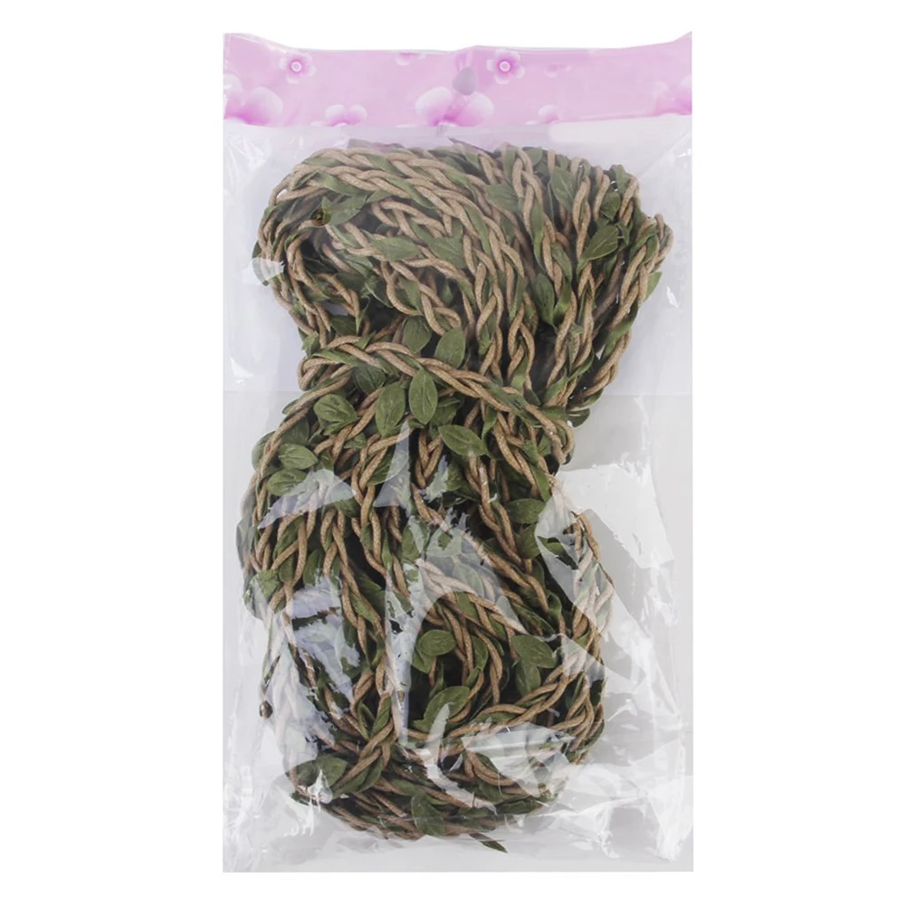 

Rattan Garland 10M Artificial Leaf Vine Plants Decoration Green Leaves Handmade DIY Home Wall Garden