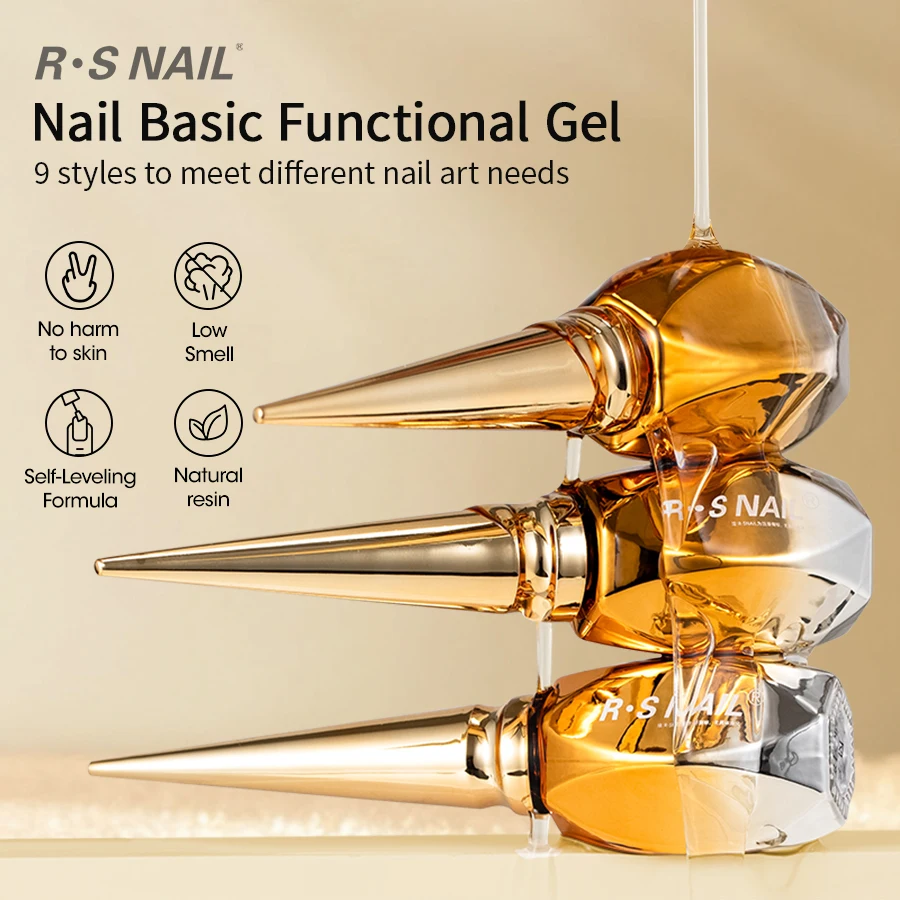RSNAIL 12g Russian Matte Top Coat Base Gel Polish Crystal Top Manicure Soak Off primer for Nails UV LED Nail Art Transparent Gel