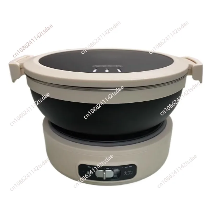 1.2L Folded Electric Cooking Pot Portable Travel Multicooker Rice Cooker Split Hot Pot 304 Stainless Steel Electric Skillt 500W