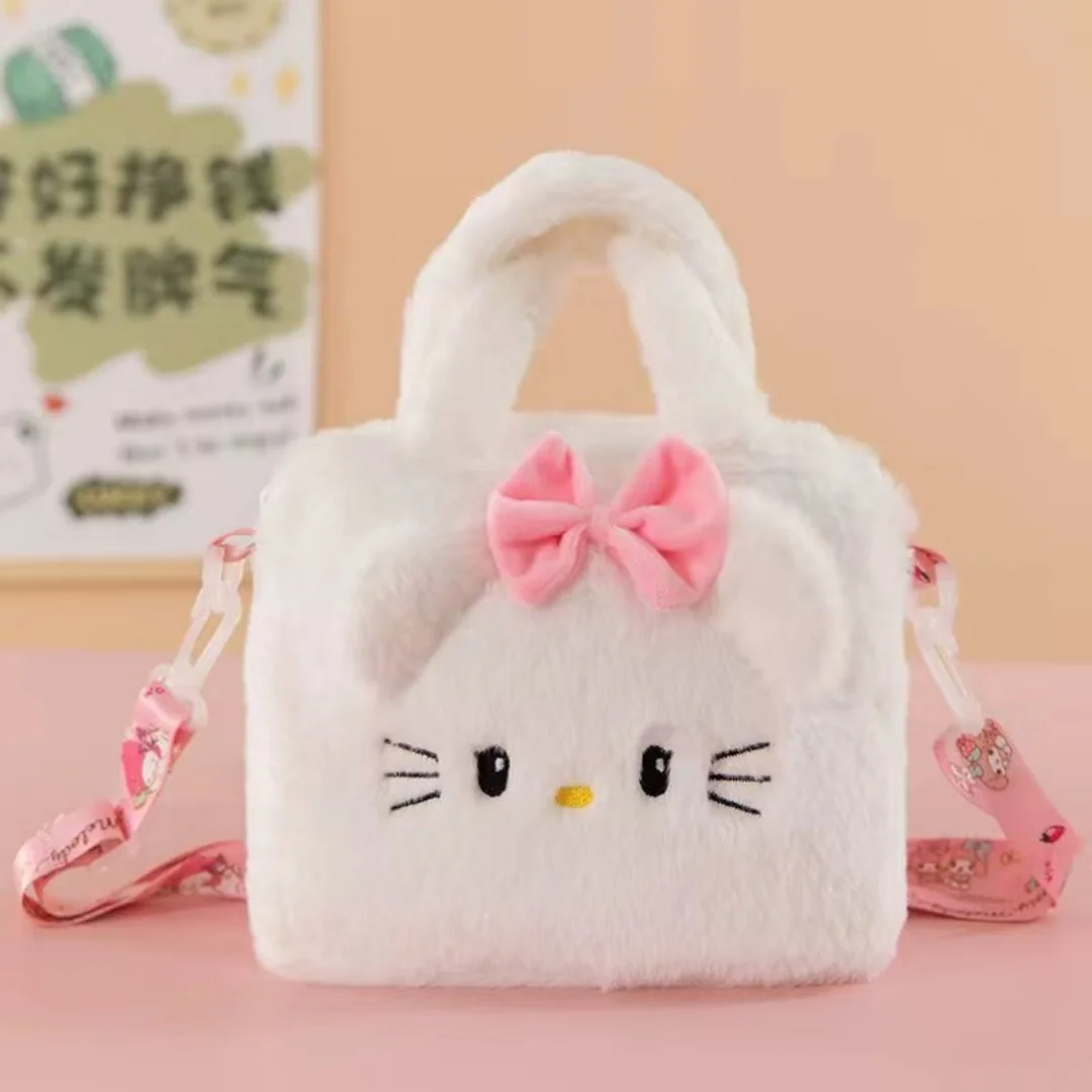 Anime Sanrio Kuromi Capybara Handtasche My Melody Cinnamoroll Plüsch-Kosmetiktasche Hello Kitty Reise-Aufbewahrungstasche Damen Spielzeug Geschenke – Detail 12