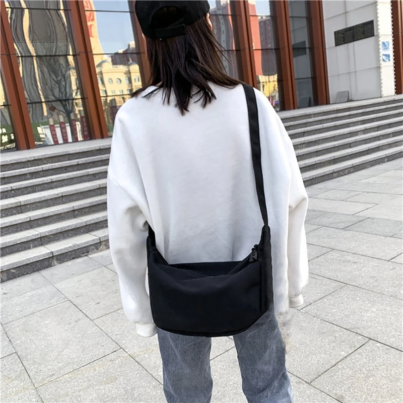 Vrouwen Grote Capaciteit Crossbody Tassen College-Stijl Handtas Tote Bag Lady Schoudertas Met Verstelbare Riem Messenger Bag