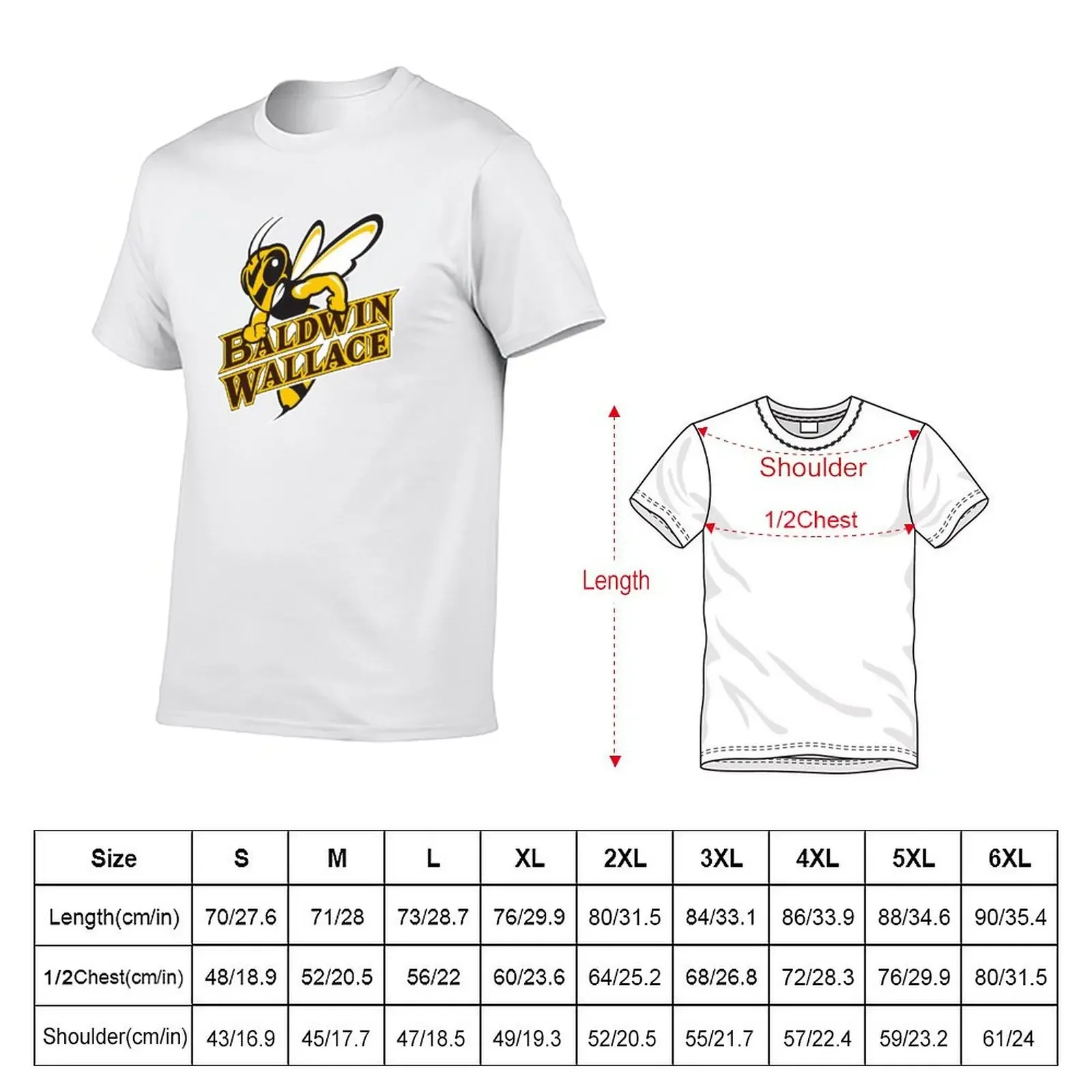 Baldwin Wallace University yellowjackets T-Shirt luxury t-shirt vintage clothes funny meme t-shirts men clothes