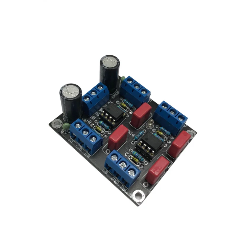 DC Dual Power Supply Four-Channel Microphone Preamplifier NE5532 Version Disassembling Chip Driver Board（Finished board