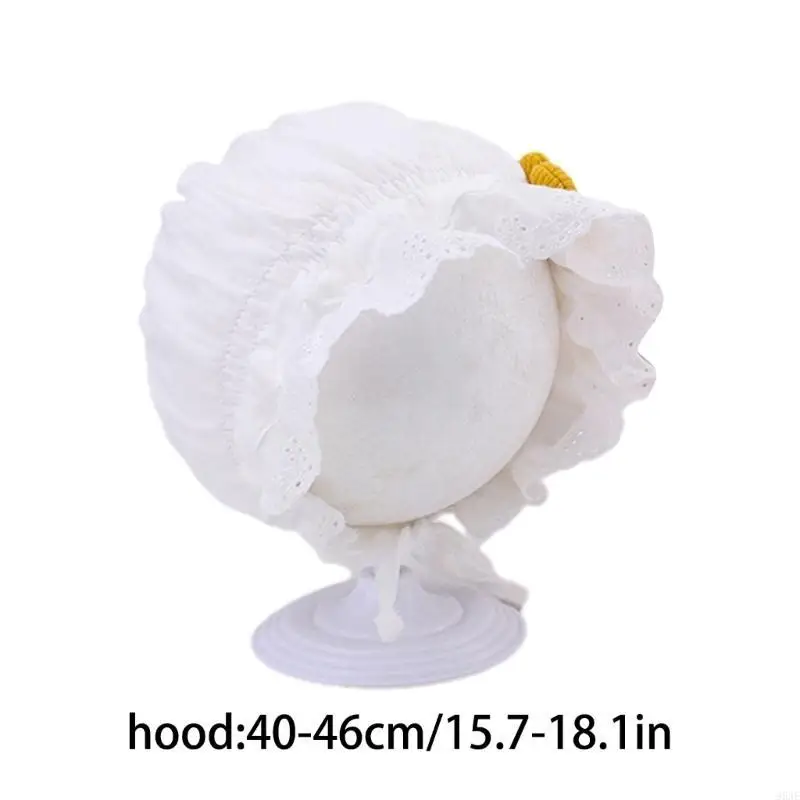 95ae Lace Cap Trendy Toddler Hat Frasnable Sun Bonnet Bonnet Sun Bonnet Cotton Cotton Hat الإضافة الأنيقة إلى أي جماعة