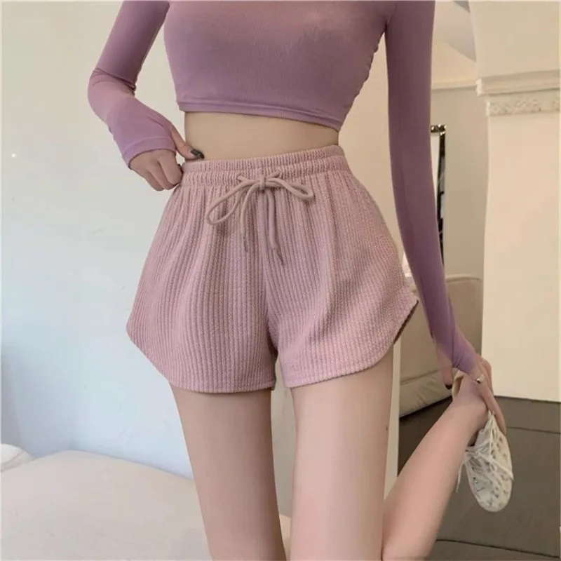 Summer high waisted  shorts, internet famous fitness pants, loose casual pants