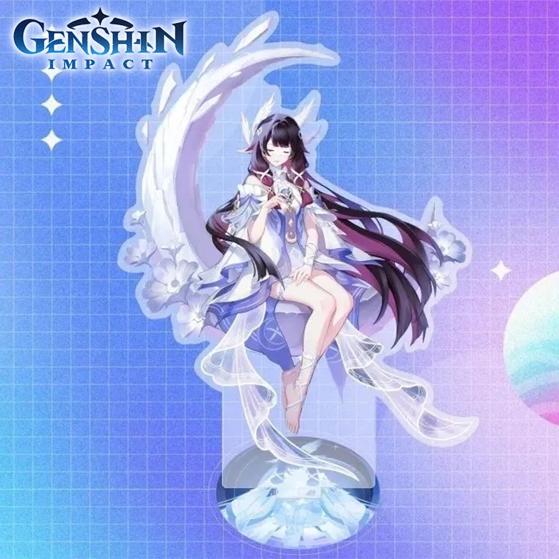 

Game Genshin Impact Columbina Damselette Cosplay Acrylic Stand Cartoon Figure Stand Model Standing Plates Collect Desk Decoratio