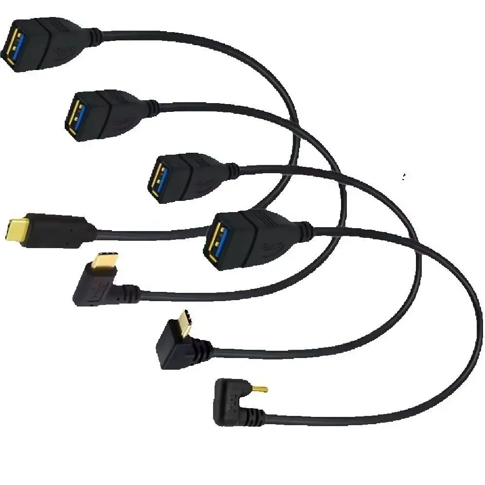 90 Degree USB Type-C OTG Adapter U-Shaped Male Female Converter for Xiaomi POCO F3 Redmi OnePlus Realme - Data Cable Flash Drive