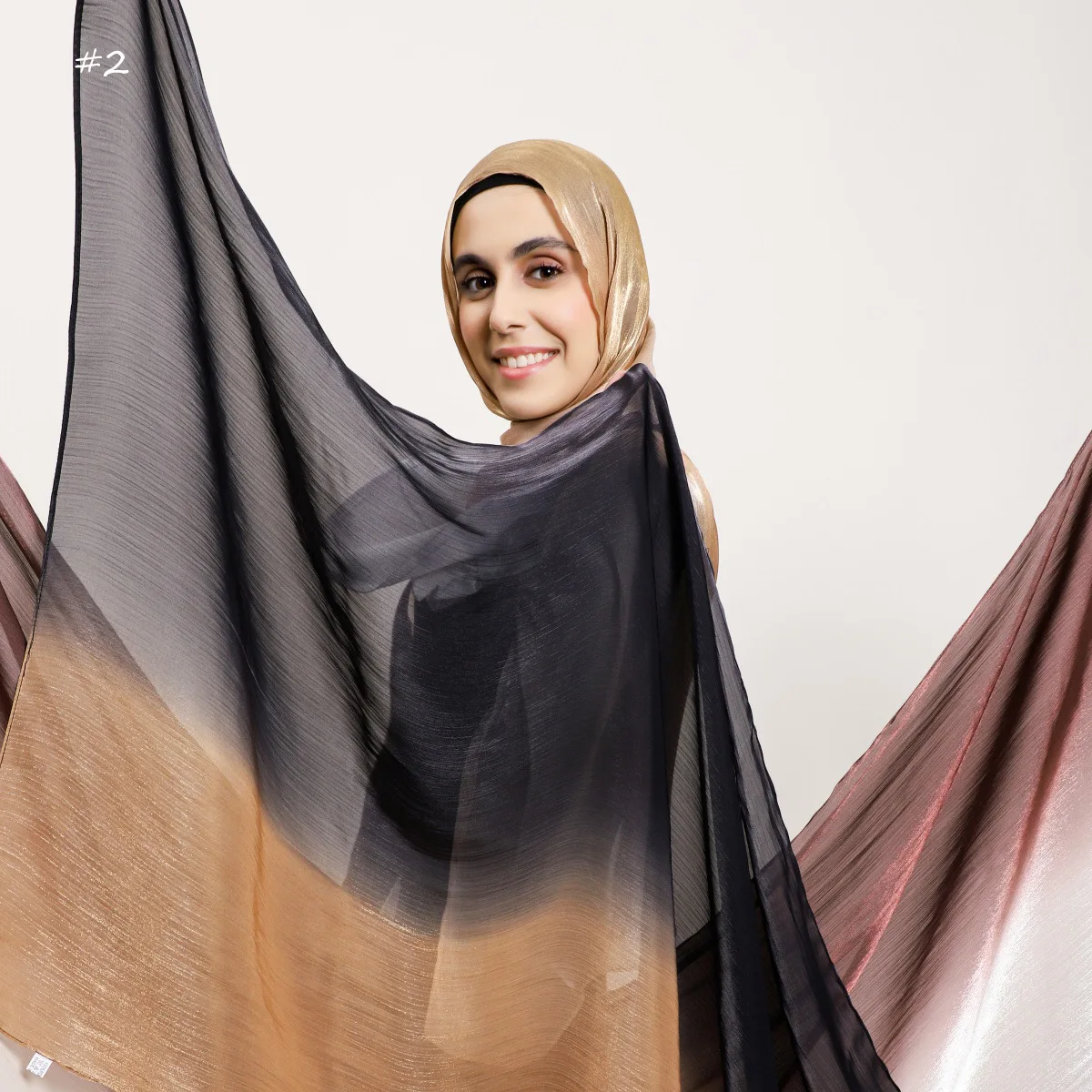 

Fashion Gradient Color Shiny Long Scarf Muslim Hijab Women Headscarf Shawls Wrap Turban Bandanas Bufanda Foulard Turbante Mujer