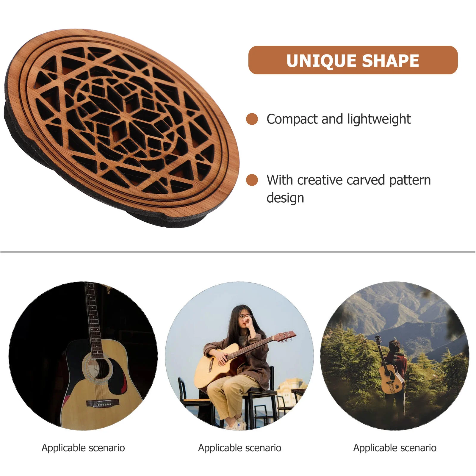 Guitar Sound Hole Cover Covers Resonator Screen Feedback Buffer Wooden Soundhole