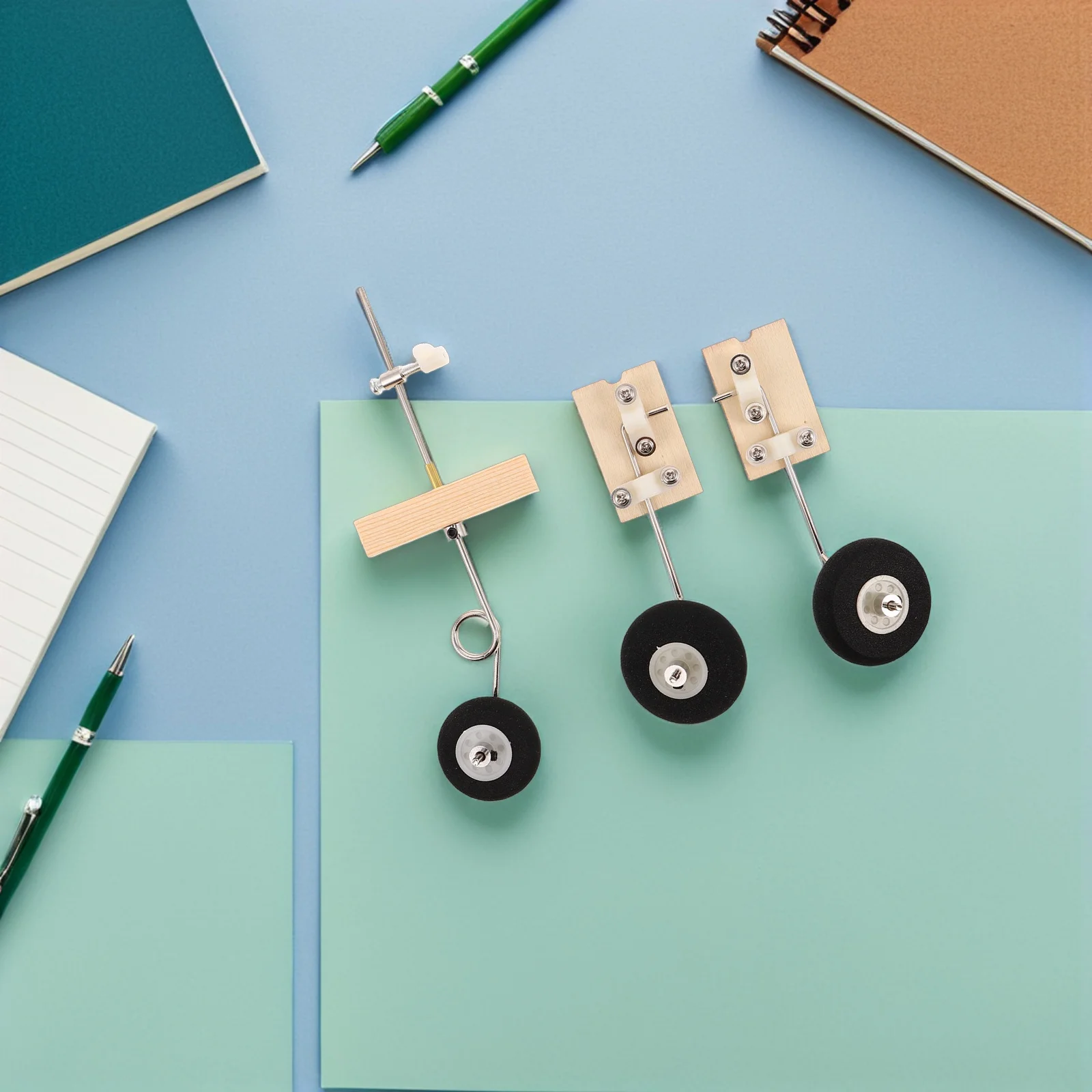 2 ensembles de roues d'atterrissage pour avion Rc, remplacement de train d'atterrissage Stable, accessoires d'atterrissage d'avion, pièces de rechange absorbant les chocs