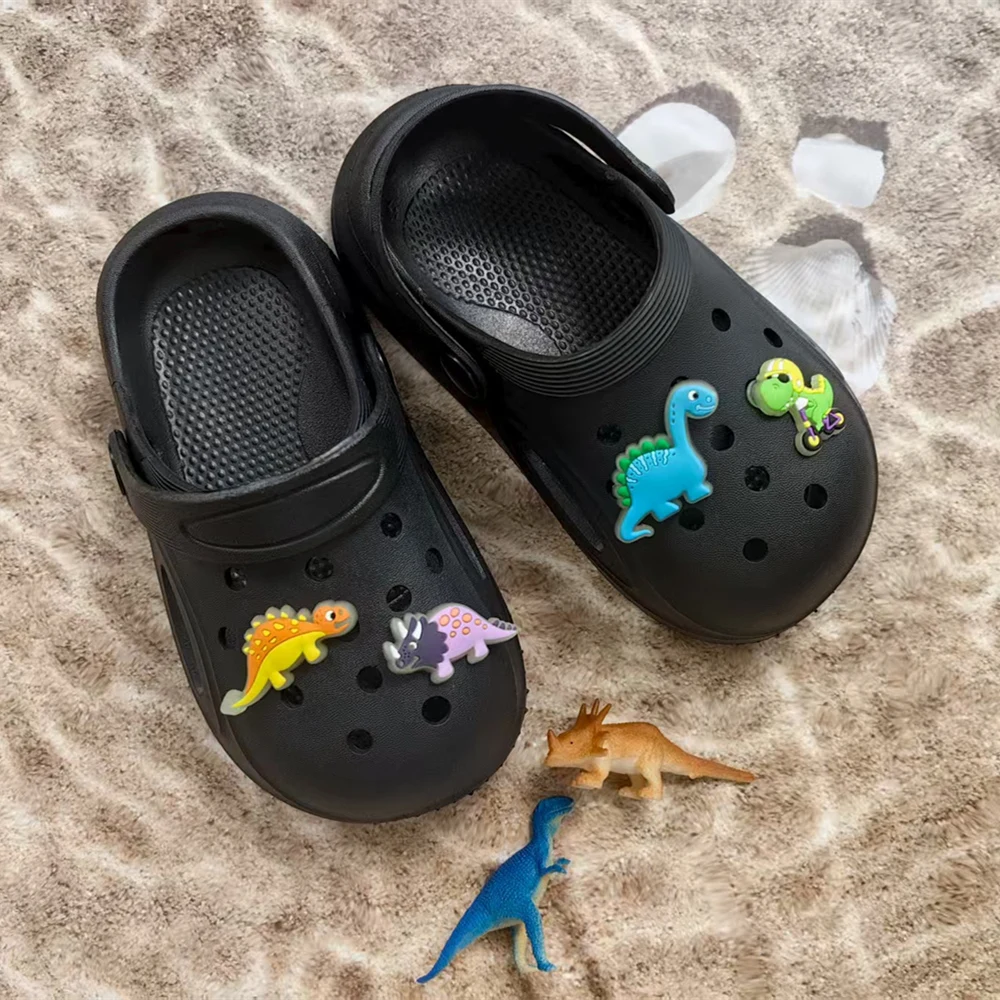 

MINISO Luminous Dinosaurs Children Summer Vacation Beach and Pool Sandals Gift Girls/Boys Slippers Non-Slip Soft Shoes
