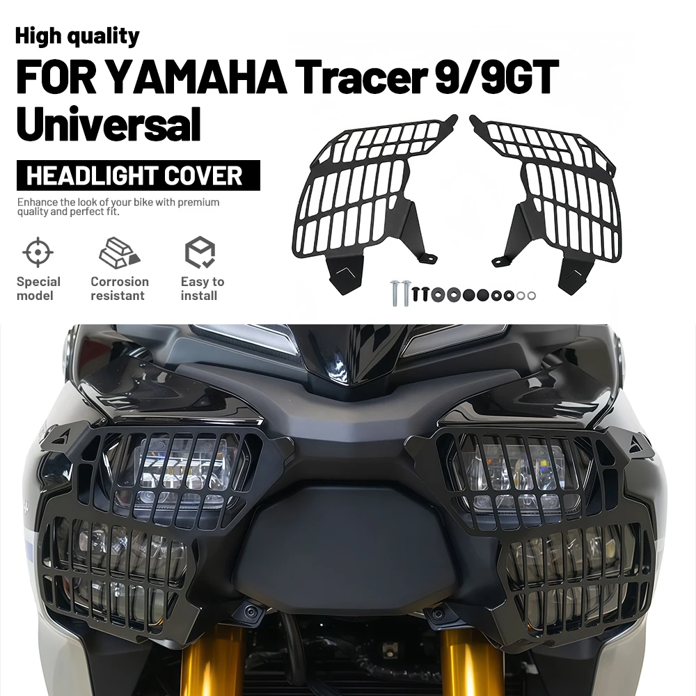Motorbike FOR YAMAHA Tracer9 9GT Front Headlight Guard Cover Stainless Steel Motorcycle Accessories Motorcycle Headlamp