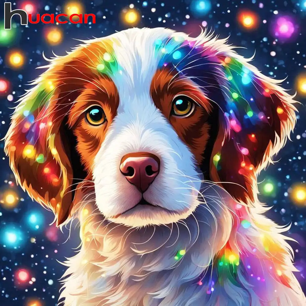 Huacan 5D-Diamantgemälde, Hund, Tier, Diamant-Stickerei, komplettes Set, dekorative Gemälde