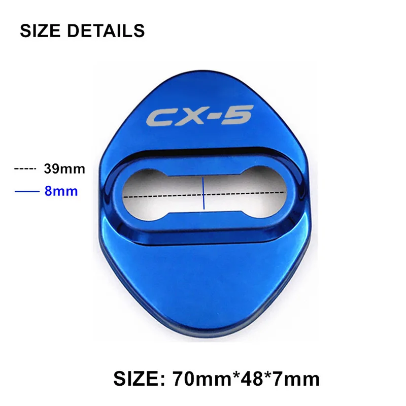 자동차 문짝 잠금 커버 캡 케이스, 마쓰다 CX-5 CX5 KE KF 2013 2014 2015 2016 2017 2018 2019 2020 2021 2022 2023 스타일링용 보호 케이스