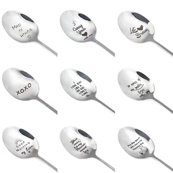 Valentines Day Stainless Steel Milk Coffee Spoons Love Letter Gift for Girlfriend Boyfriend Wedding Souvenirs Anniversary Gifts
