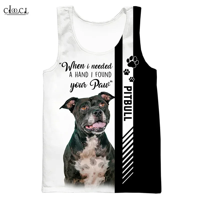 MSIEESO-camisetas sin mangas para gimnasio, camiseta sin mangas con estampado 3D de Stafford Bull Terrier, ropa de calle para hombres y mujeres, chaleco de Fitness, envío directo