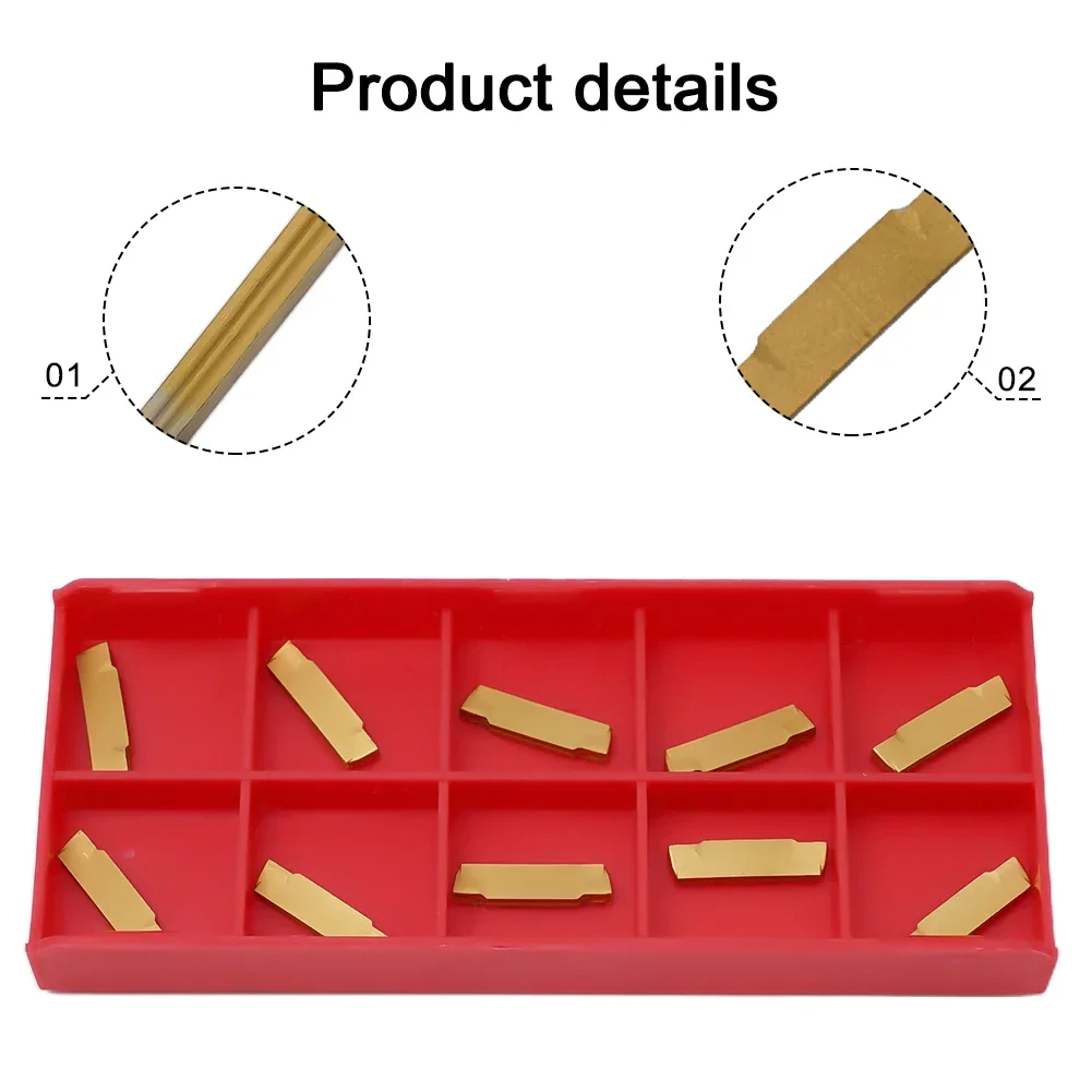 

MGMN200-G Insert Carbide Cemented 10 Pcs 2mm Finishing For MGEHR/MGIVR Grooving Holder Inserts Replace Tool Brand New