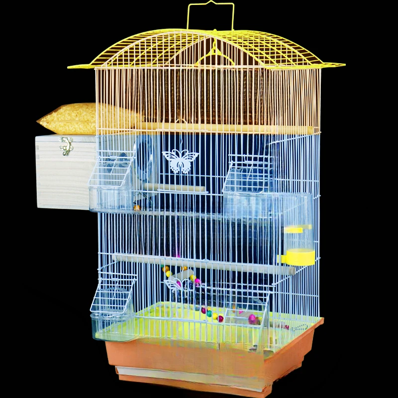 Hammocks Bird Cage Stainless Steel Playground Tent Bird Cages Feeder Aviary Canary Gaiola Para Passaros Decorative Home Cages