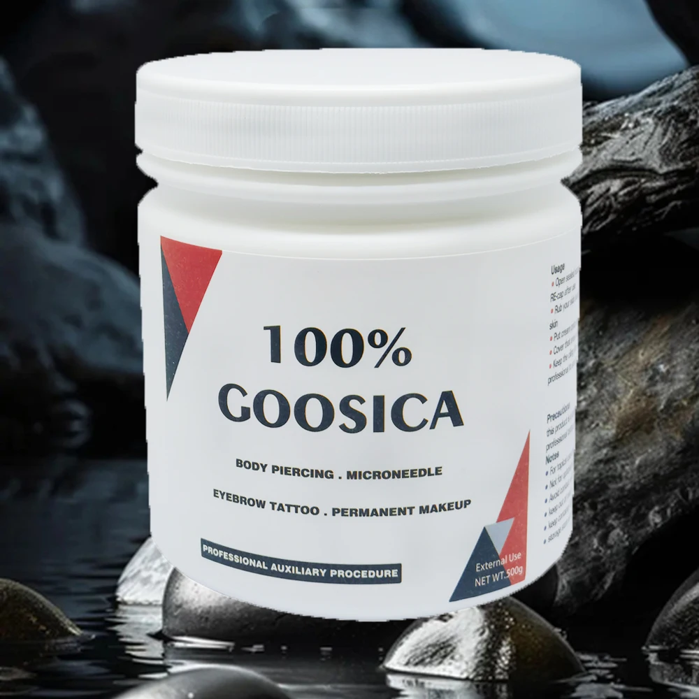 

Newest White 100% Goosica Eyebrow Tattoo Cream for Permanent Makeup Microblading Piercing Face Beauty Auxiliary Cream 500g