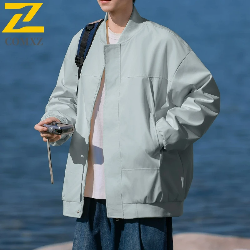 

COMXZ легкая куртка с несколькими карманами, удобная ветровка для езды на велосипеде и путешествий, износостойкое пальто для кемпинга, мужская одежда