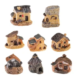 Resin Small House Decoration Fish Aquarium Decor Artificial House for fish Tank Resin Ornaments Fish Tank Background