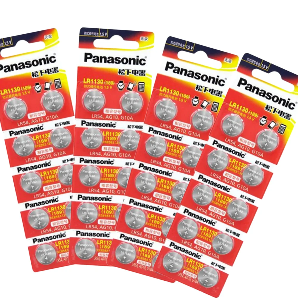 Panasonic AG10 LR1130 SR54 1.55V Alkaline Battery | 2-30PCS High Capacity Long Lasting for Watches, Toys, Calculators, Key Fobs