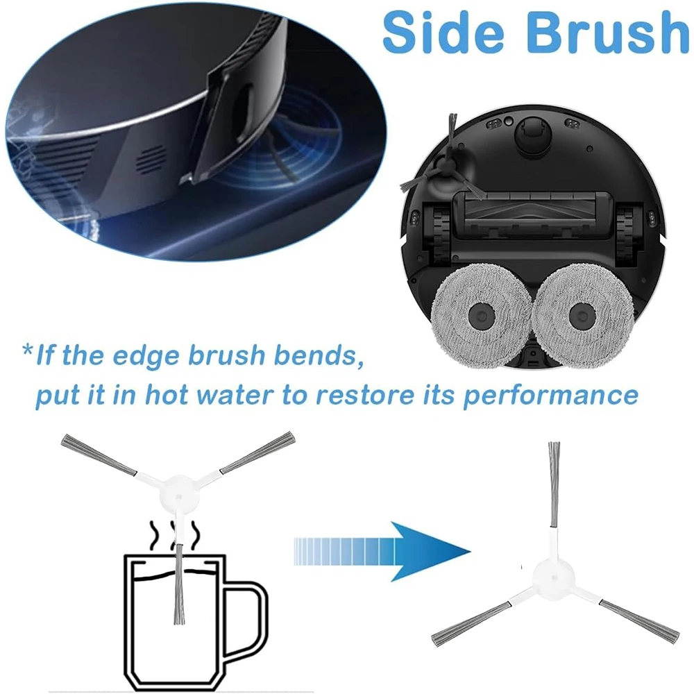 For Xiaomi Robot Vacuum X20+ X10+ X20 Plus X10 Plus Parts, Main Side Brush Hepa Filter Mop Cloth Dust Bag Replacement image 5