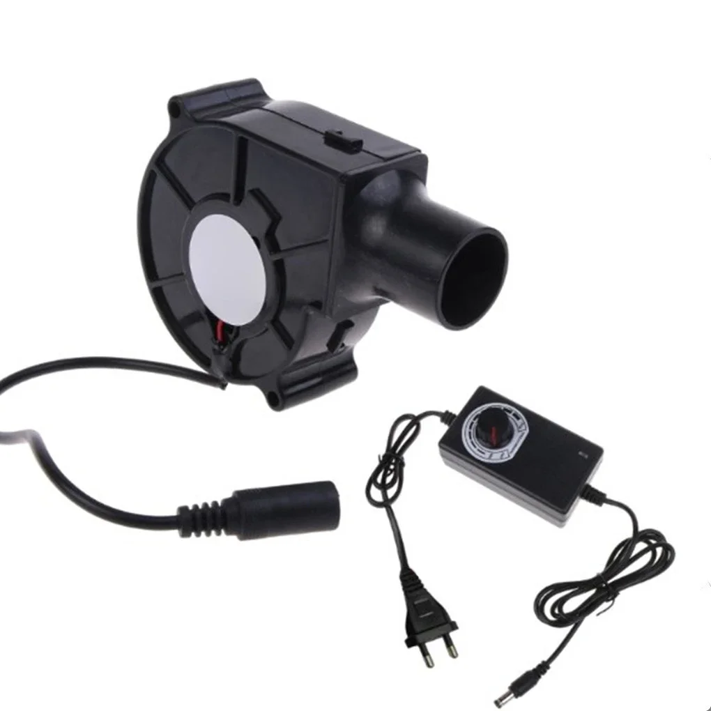 

220V BBQ Fan Small Blast Engine with Air Collecting Adjustable Speed Cooking Tool US/EU Plug Handheld Barbecue Blower Camping