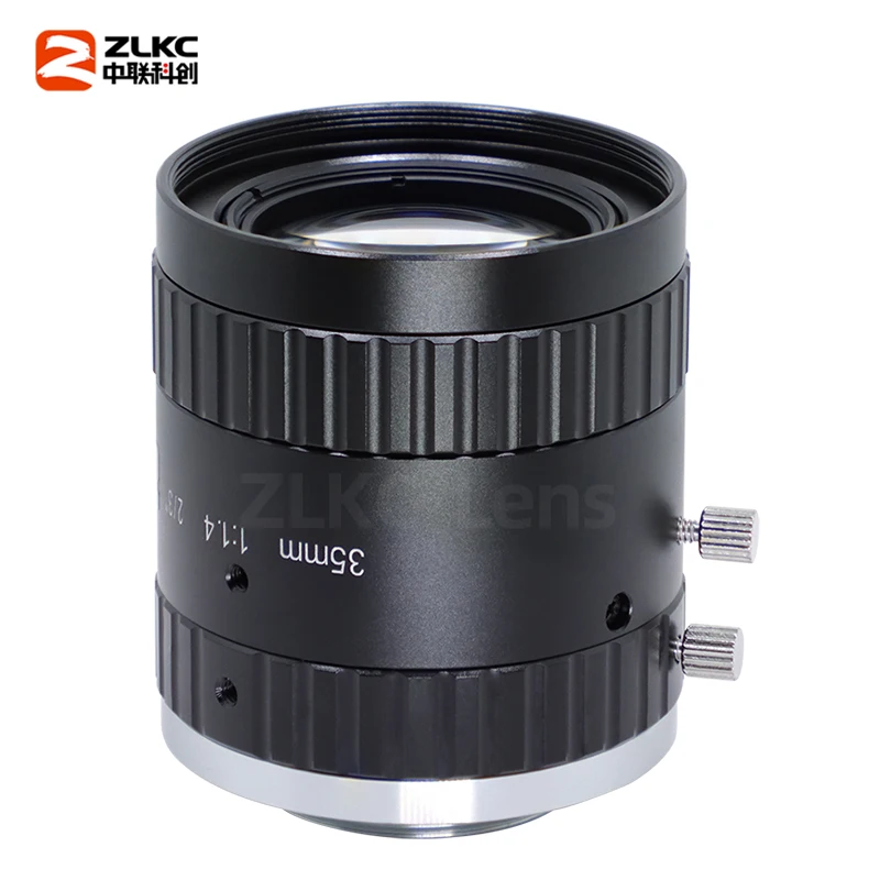 C Mount 35 mm Fixed Focal Length Lens 2/3''  F1.4 FA Machine Vision 5MP Industrial Camera Manual Iris CCTV Lenses Low Distortion