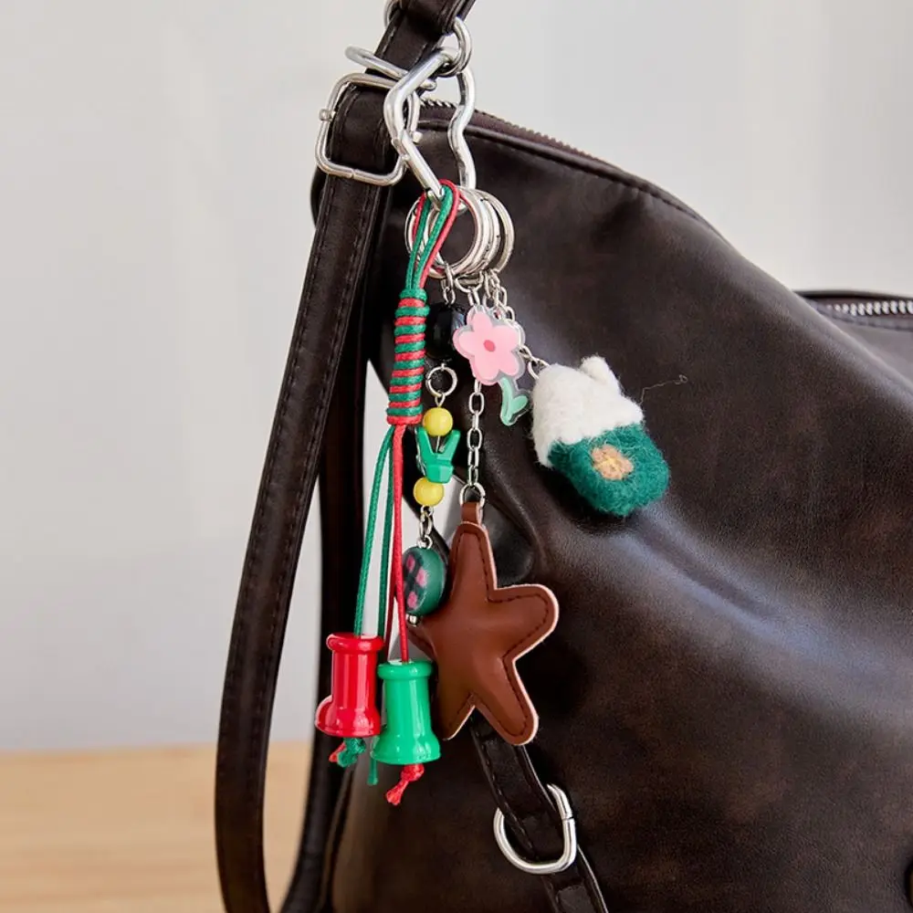 

Nylon Weaving Rope Mushroom Key Lanyard Woven Unique Bracelet Hanging Rope Elegant Color Easy To Use Braided Keychain