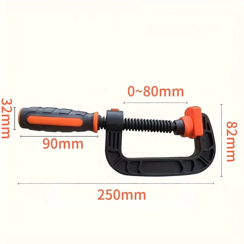 Zaciski stolarskie IALJ, 2 szt./zestaw, wytrzymałe, wzmocnione plastikowo-nylonowe szczęki sprężynowe z mocną siłą zaciskania.