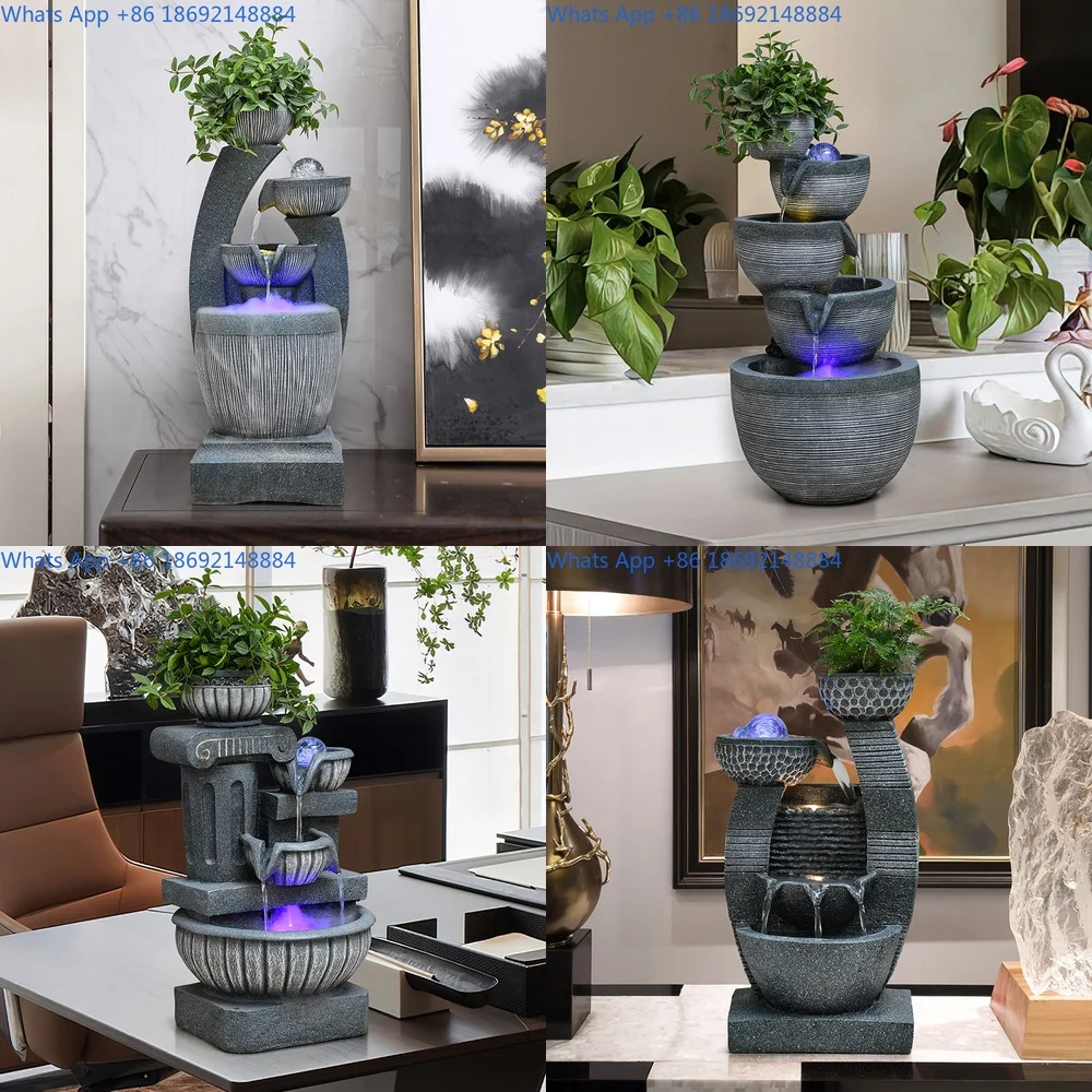

Fountain Decorative Waterfall Ball Indoor Desk Tabletop Living Room Office Water Feature Fish Tank
