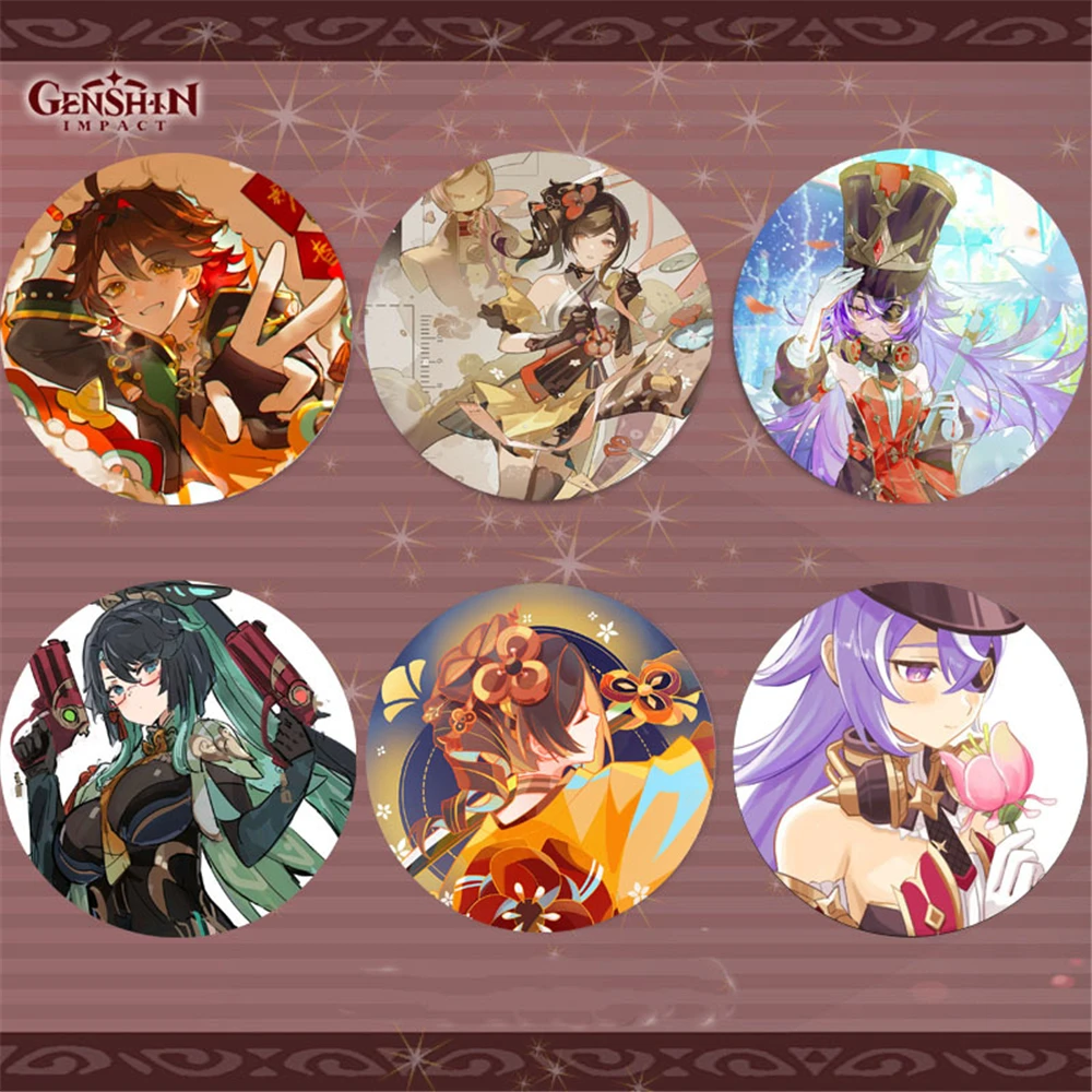 Game Genshin Impact Gaming Chiori Chevreuse Xianyun Cosplay Costume Badge Pin SPTE Tinplate Brooch Prop Gift