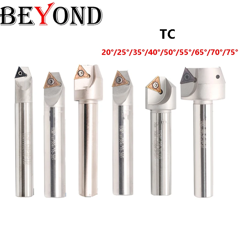 BEYOND TC Chamfering Tool 20 25 35 40 50 55 65 70 75 Degrees C16-16-110 C20 Cutter Holder Shank CNC Milling Insert TCMT11 TCMT16