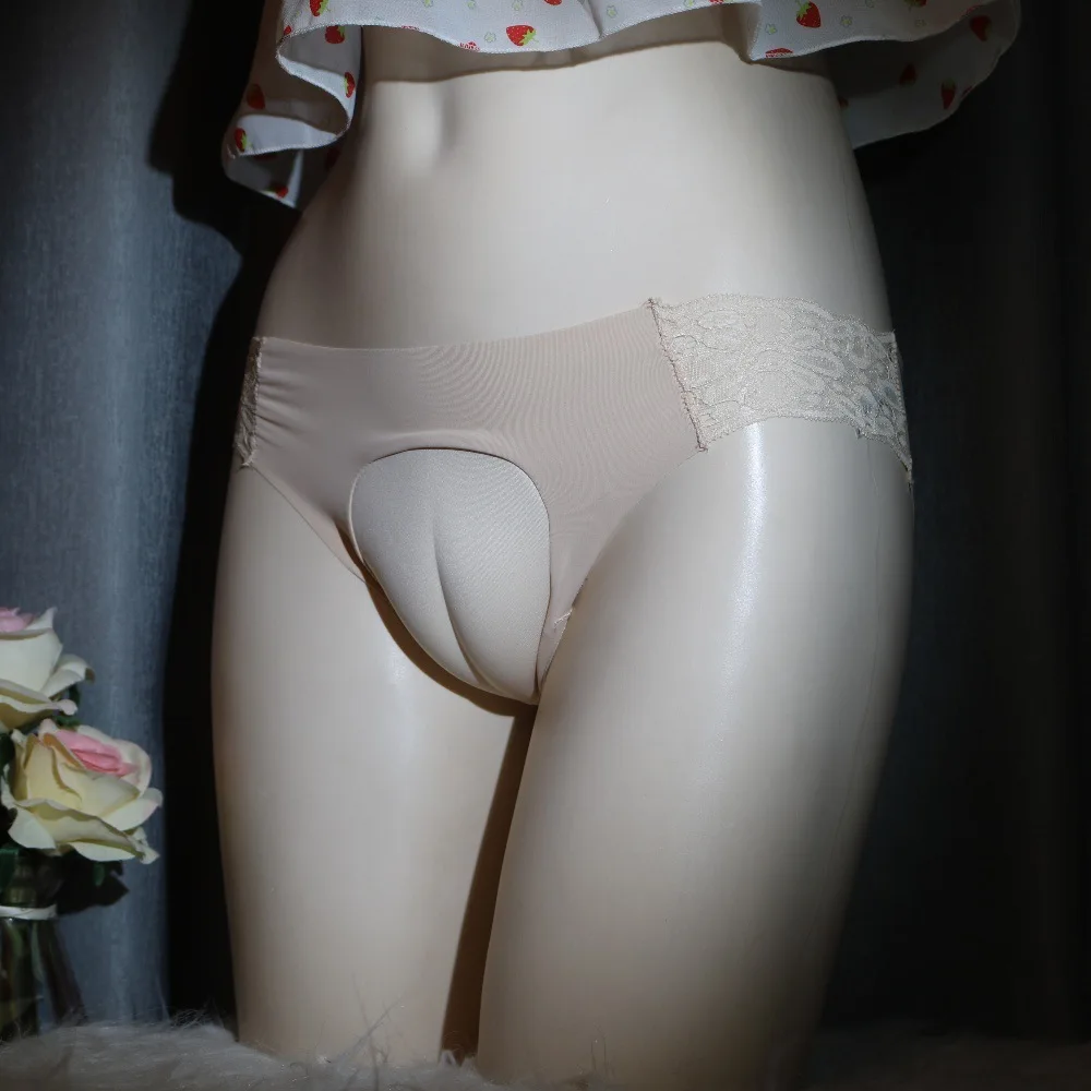 กางเกงในซ่อนจมูกแก๊ฟ ผ้าไหมน้ำแข็งไร้รอยต่อ สำหรับสาวประเภทสองและผู้ที่ชอบแต่งกายเป็นผู้หญิง