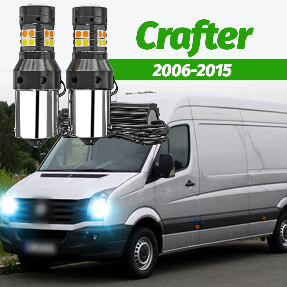 

2 шт. двухрежимный указатель поворота + дневные ходовые огни, аксессуары, светодиодные DRL для VW Crafter 2006-2015 2007 2008 2009 2010 2011 2012 2013