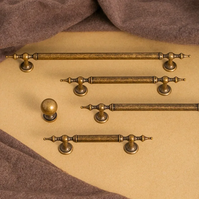 

Бронзовые ручки для шкафа, дверная ручка для кухонного шкафа, бронзовые твердые антикварные латунные ручки для шкафа